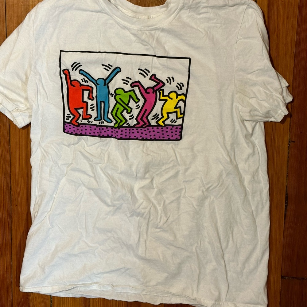 Keith Haring white tee large